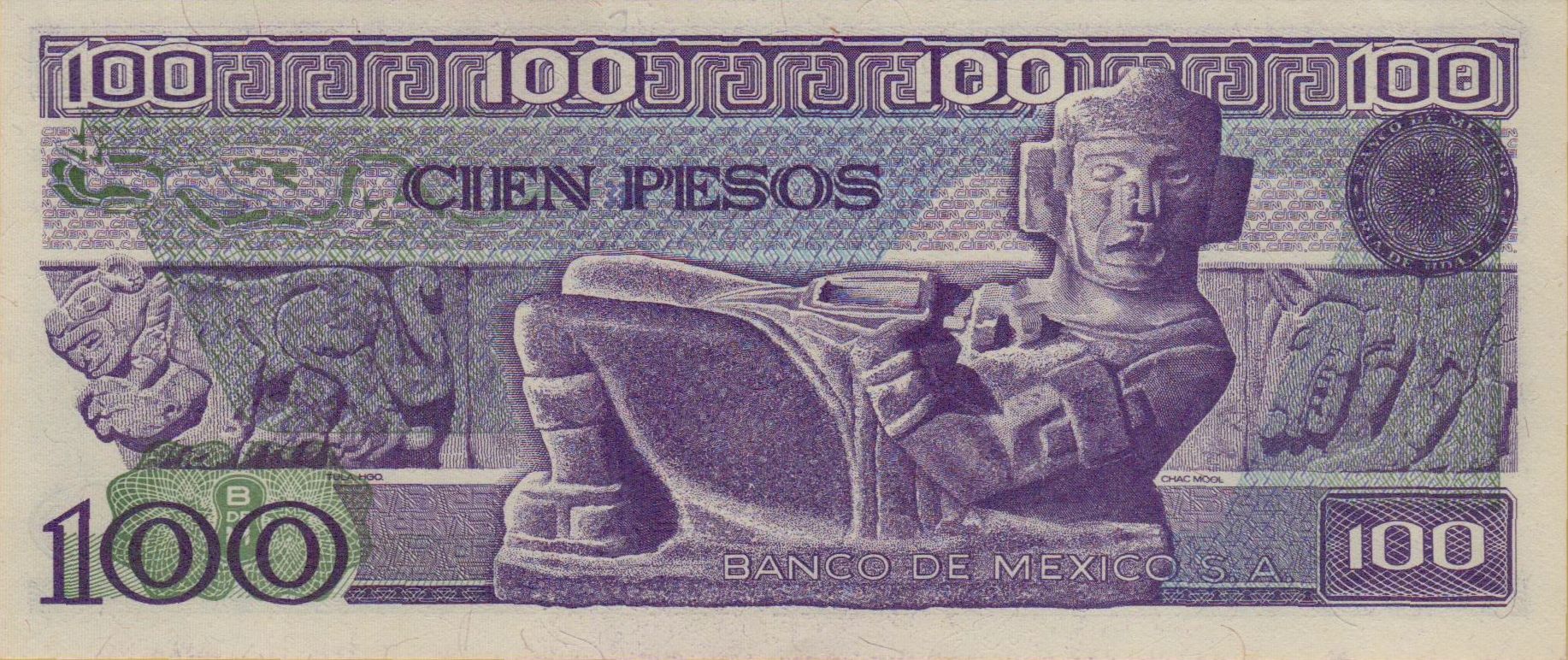 Mexico 100 1982 UNC P-74/cUT